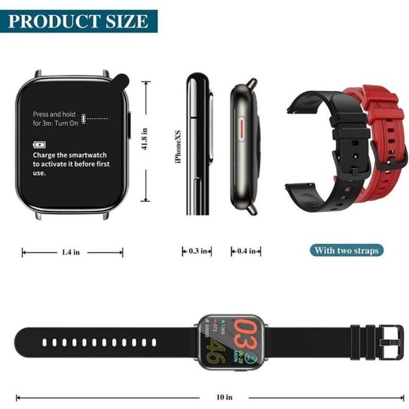 Smart Watch with Full Touch Screen Fitness Tracker Waterproof - Picture 6 of 7